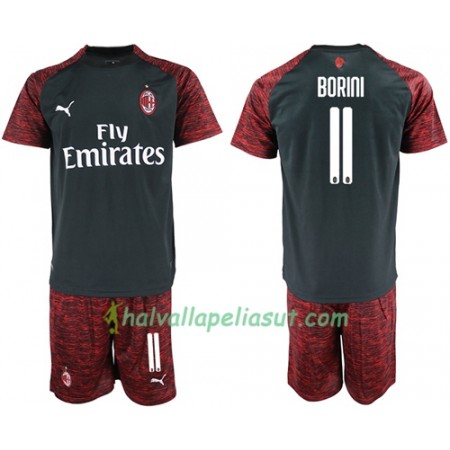 Jalkapallo Pelipaidat AC Milan Borini 11 Lasten 3 Paita 2018-2019 Lyhythihainen